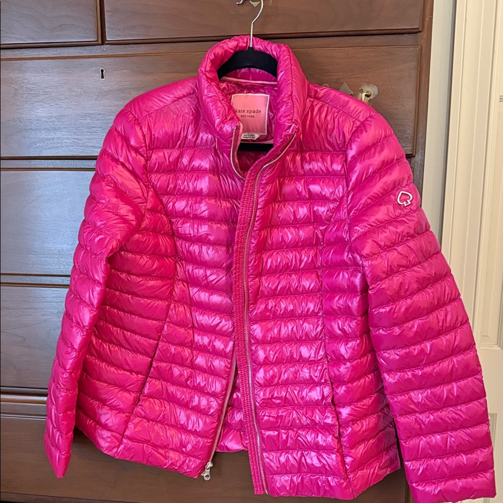 Kate Spade Pink/Fuchsia Lightweight Down Puffer Jacket